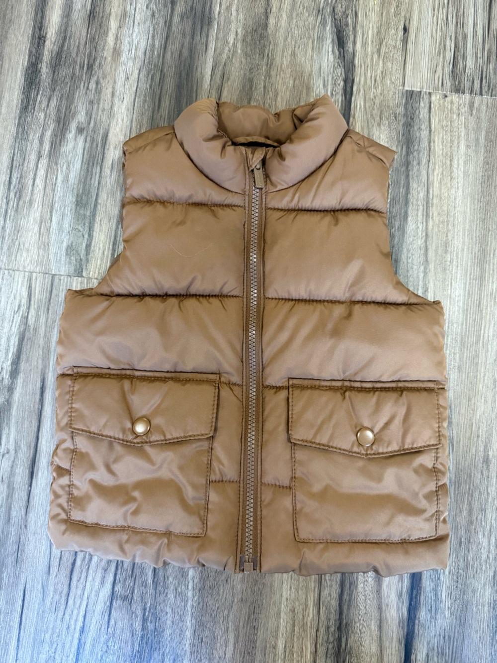 Old Navy Kids Brown Quilted Puffer Vest